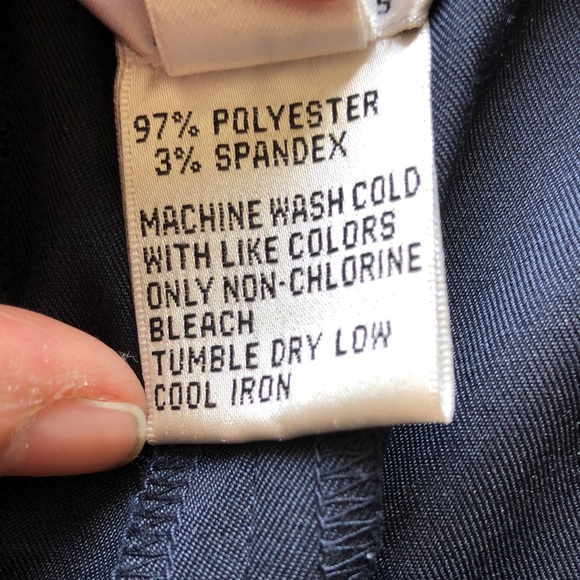 Talbots navy pleated trousers pants - Picture 8 of 9